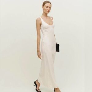 Reformation Cream Bodycon Maxi Dress